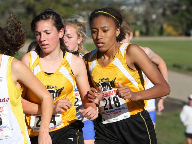 NCS XC D3 Girls-035.JPG - 2009 North Coast Section Cross Country Championships, Hayward High School, Hayward, California